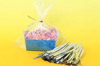 500x, 3.75'' Twist Tie for Bakery, Cello Candy Bags, Metallic Silver