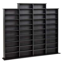 Prepac Quad Width Wall  Storage Cabinet, Black