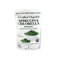 Chlorella Spirulina Powder, Organic, Non-GMO, Cracked Cell Wall, Alkalizing, High Protein, Vegan by Cherie Sweet Heart (16 oz)