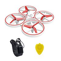 callm 2.4G Remote Remote Control Watch Aircraft Mini 4 Axis Quadcopter Helicopter Drone Toy Cool Lighting LED (White)