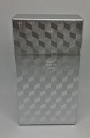 Fujima Silver 3D Cube Design Push-N-Open Button 100s Size Cigarette Case