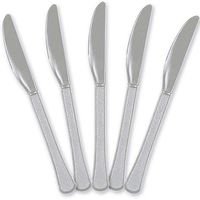Extra Heavy Weight Plastic Knives | 20ct (Silver)