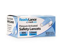 ReadyLance, Pressure Activated Safety Lancets, 100 Lancets, 30Gx1.0MM, Light Blue