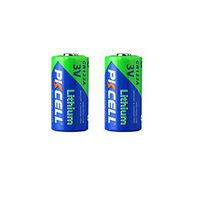 3V CR123A 123A CR17345 1500mah Lithium Batteries 2Pcs