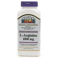 21st Century L-Arginine 1000mg, Maximum Strength 100 ea (Pack of 10)