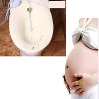 JOEPET Sitz Bath,Bath Hip Bath Tub Kit, Avoid Squatting for Pregnant Women, Hemorrhoids Patients on The Toilet (3 Colour),White