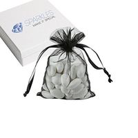 Sparkles Make It Special 25-pcs 4 x 6 Inch Organza Favor Bags Wedding Party Gift Pouches Black
