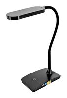 TW Lighting IVY-40BK The IVY LED Desk Lamp with USB Port, 3-Way Touch Switch, Black