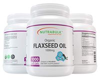 NutraBulk Organic Flaxseed Oil 1000mg Softgels - 1000 Count