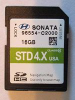 HYUNDAI C2000 2015 2016 Sonata Navigation MAP Sd Card,GPS Update,STD 4.X U.S.A OEM Part # 96554-C2000