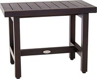 AquaTeak Patented 24" Spa Lotus Mocha Teak Shower Bench