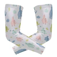 Men's UV Protection Arm Sleeve Cute Elephants with Dots Colorful Compression Arm Sleeve, Skin Protection Cooler Cycling Sleeves for Outdoor Activities to Cover Arms