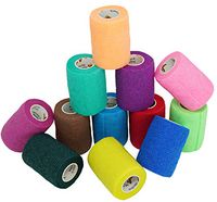 Elasti-Wrap 3 Inch Breathable, Self-Adherent, Self Adhesive Cohesive Bandage Vet Wrap Assorted Colors (6, 12, 18 & 24 Packs) (12 Rolls)