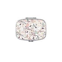 Udoosun Bird On A Wire Custom Personlized Rectangular Tablet Medicine Pocket Purse Travel Pill Vitamin Decorative Box Case Holder