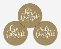 His Favorite & Her Favorite Wedding Stickers, Choose Your Colors, Wedding Favor Stickers (#488-2-WT-KR)