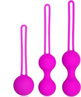 KIW Kegel Balls Exerciser 3 Weights for Women, Tightening Pelvic Floor Exerciser Strengthen Bladder Control Silicone Ben Wa Ball