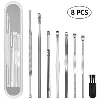 8 Pcs Ear Pick Earwax Removal Kit, Geengle Ear Cleansing Tool Set, Ear Curette Ear Wax Remover Tool with a Cleaning Brush and Storage Box