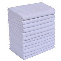 Zhe Xin（12-Pack 16"x16" -Highly Absorben Microfiber Cleaning Cloths Apply for Kitchen, Home, Car, Dusting Furniture, Polishing Windows, Stainless Steel (White Color)