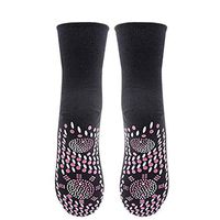 Colorcasa 2020 FIR Tourmaline Magnetic Socks Self Heating Therapy Magnetic Socks Unisex (Black)