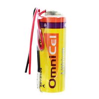 Omnicel ER18505 3.6V 3.8Ah A Lithium Battery w/ Wire Leads For Earthquake tester, Numerical Control Tool, Taximeter,Smoke Alarms, Carbon Monoxide Detectors, Intrusion Sensors