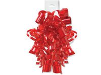 Curly Gift Bow 12 Count - Red Gloss