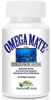 4 Organics Omega Mate High-Grade Fish Oil Bottle (60 Capsules) by 4 Organics - Deep sea Fish - No Fishy Aftertaste - No Toxic Metals - Satisfaction Guaranteed