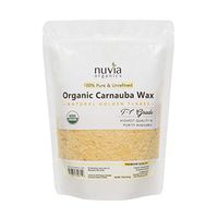 Nuvia Organics USDA Certified Carnauba Wax, 100% Vegan - Great for DIY Cosmetics, Food Grade, Various Uses, 16oz