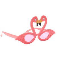 LUOEM Flamingo Eye Glasses Hawaiian Eyeglasses Dance Party Glasses for Hawaii Themed Summer Parties,Birthday,Wedding,Tropical and Festivals (Pink)