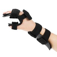 REAQER Stroke Hand Brace Soft Resting Hand Splint Support Finger Wrist Immobilizer for Stroke Hand Pain Tendinitis Sprain Fracture Arthritis Dislocation (M, Right)