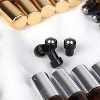 5Pcs 3ML Amber Roll on Bottles for Essential Oils-Amber Roll on Glass Bottles-Amber Glass Roller Bottle for Essential Oils-Refillable Roll on Bottles for Essential Oils- Perfume Bottle (Silver Cap)