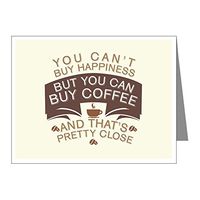Note Card You Can't Buy Happiness Buy Coffee