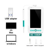 HAIHF Ear Endoscope,4.3 Inch HD Screen Visual Ear Ear Endoscope Visible Ear Cleaning Tool with 6 LEDs Full Set Ear Cleaner Kit（Lens 5.5mm and 3.9mm Optional）