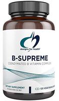Designs for Health B-Supreme - B Vitamin Complex with B1, B2, B3, B6 + 12, Includes Active Folate, TMG + Choline (120 Capsules)