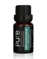 PURE Deep Muscle Relief Synergy Essential Oil Blend - Massage Oil for Body - Muscle Aches Releif. 100% Natural & Undiluted 10ml (Peppermint Clove Bud Wintergreen & Helichrysum Essential Oils)