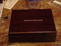 Lehman Brothers Desktop Cigar Humidor Collectable
