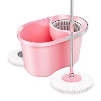 Living utensils Colorful Detachable Hand Pressure Rotary Mop Pink Wood Floor Mop Mop Bucket Mop