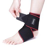 Thx4 Copper Compression Ankle Support Wrap, Adjustable Ankle Brace Breathable Elastic comfortable One Size Fits all, Perfect for Sports, Chronic Strain, Sprains, Plantar Fasciitis（Men/Women）