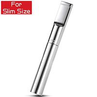 ZOBO Cigarette Filter Holder Portable Reusable Clean Tar Smoke Tobacco Filter Holder for Slim Size Cigarette Only (Silver)