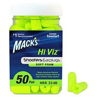 Mack's Hi Viz Soft Foam Shooting Ear Plugs, 50 Pair - Most Visible Color, Easy Compliance Checks, 32dB High NRR - Comfortable, Safe Earplugs for Hunting, Tactical, Target, Skeet and Trap Shooting