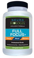 Neurobiologix Full Focus+ Memory & Brain Supplement - Boost Focus, Concentration, Nutrition, Energy, Enhance Mental Performance & Brain Power (120 Capsules)