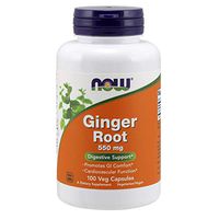 NOW Supplements, Ginger Root (Zingiber officinale) 550 mg, Digestive Support*, 100 Veg Capsules