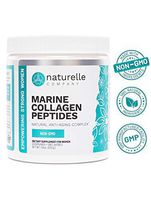 Naturelle Marine Collagen Peptides | Clinically-Studied, Premium Type 1 Collagen for Skin, Hair, Nails, Joints & Bones | with Wholefood Vitamin-C & Hyaluronic Acid | Maximum Absorption, (20 Servings)