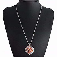 Heyuni.Aromatherapy Essential Oil Diffuser Necklace Stainless Steel Locket Pendant Jewelry for Women Girls Boys Kids