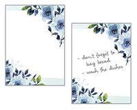 Set of 2- Blue Floral Memo, Notepad
