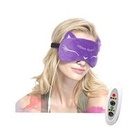 Cute USB Eye Mask with Temperature and Timing Adjustable for Eye Relax and Beauty and Sleep Aid (Purple with No Flavor)