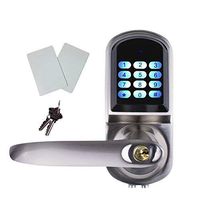 EZlock ELC01-V2.0 Electronic Keyless Backlit Keypad Door Lever Lock, Unlock with Code, Card, Physical Key. | Auto-Lock | Passage Mode | Voice Prompts for Setting, Left-Handed