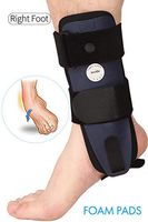 Velpeau Ankle Brace - Stirrup Ankle Splint - Adjustable Rigid Stabilizer for Sprains, Strains, Post-Op Cast Support and Injury Protection (3-Dimensional Molded Pads, Large - Right Foot)
