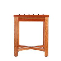 Bath Stool Bathroom Stool Wooden Sitting Stool Waterproof Red Oak Dining Bench Portable Shower Seat Lightweight Non-Slip Square Stool (Size : 50cm)