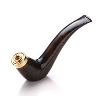 YIHUI Sea Willow Cigarette Holder Corn Cob Pipe Kit Double Loop Filter Can be Cleaned Smoking Tool Carved Retro Style