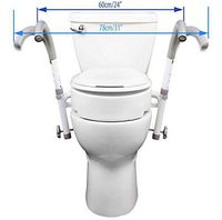 MOBB New Ultimate Safety Frame Strongest Toilet Safety and Your Choice of Toilet Seat Rise (Ultimate Toilet Frame Only)